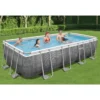 Bestway Power Steel™ Frame Pool Komplett-Set, Eckig, Mit Filterpumpe, Sicherheitsleiter & Abdeckplane 549 X 274 X 122 Cm, Schwimmbecken, Schwimmen, Pools