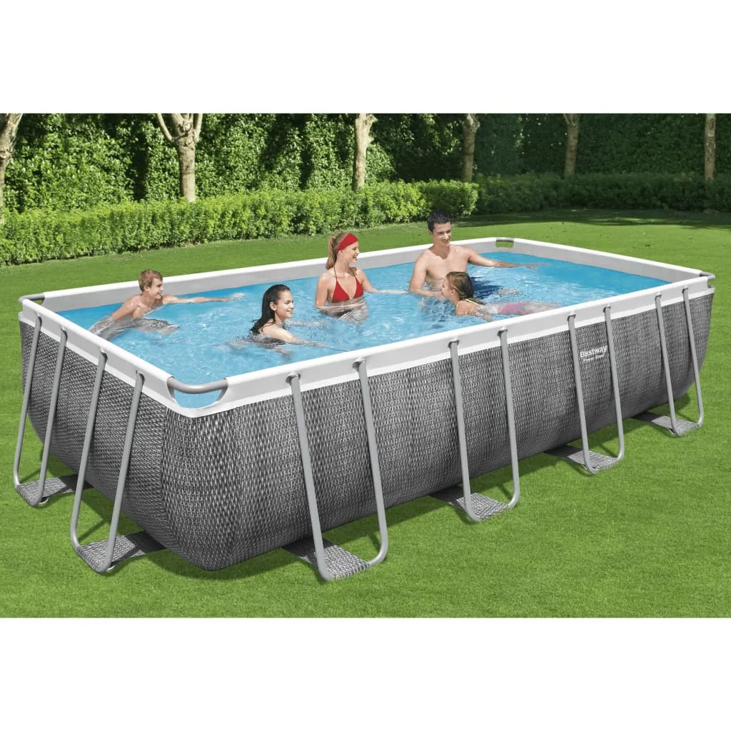 Bestway Power Steel™ Frame Pool Komplett-Set, Eckig, Mit Filterpumpe, Sicherheitsleiter & Abdeckplane 549 X 274 X 122 Cm, Schwimmbecken, Schwimmen, Pools 1 Bestway Power Steel™ Frame Pool Komplett-Set, Eckig, Mit Filterpumpe, Sicherheitsleiter & Abdeckplane 549 X 274 X 122 Cm, Schwimmbecken, Schwimmen, Pools