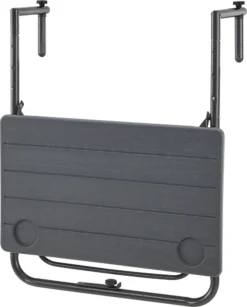 Hängetisch Badolato 84 X 60 X 60 Cm Balkontisch Mit 2 Getränkehalter Klapptisch Eckig Höhenverstellbar Stahlgestell Dunkelgrau -Grünwelt Exporteren Garten-Winkel 115f1d767b5b53a5272b6db6da3ca976