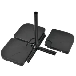 Juskys Schirmgewicht 4er-Set Quad Für Schirmständer Mit 60 Liter Wasser Oder 80 Kg Sand Befüllbar HDPE Kunststoff Sonnen-Schirmständer -Grünwelt Exporteren Garten-Winkel 11a5a544f95d6cae403bdc86122f12a3