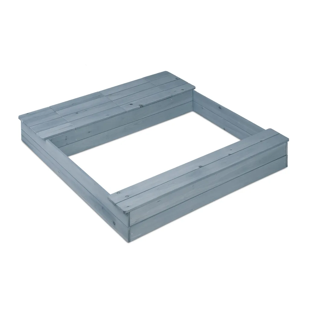 Relaxdays Sandkasten Mit Matschküche In Grau 10 Relaxdays Sandkasten Mit Matschküche In Grau – Bild 10