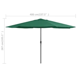 VidaXL Sonnenschirm Mit Metall-Mast 400 Cm Grün -Grünwelt Exporteren Garten-Winkel 1312c97e4618cd93348242c4b1ad75ce