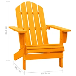 VidaXL Adirondack-Gartenstuhl Massivholz Tanne Orange -Grünwelt Exporteren Garten-Winkel 133de44054ba8d07eb7b6bba0760e5c9