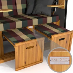 Sanzaro Strandkorb XL120 Cm Deluxe Zweisitzer Holz Und Poly-Rattan Volllieger 4 X Kissen Klappbare Rückenlehne 2 Personen Rot-Beige-Grün Karo 18 Sanzaro Strandkorb XL120 Cm Deluxe Zweisitzer Holz Und Poly-Rattan Volllieger 4 X Kissen Klappbare Rückenlehne 2 Personen Rot-Beige-Grün Karo -Grünwelt Exporteren Garten-Winkel 1390bc4b0b7765e6b0df71b1e3908fdb