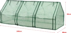 Mini Gewächshaus Höflein 240x90x90cm Foliengewächshaus Für Draußen Treibhaus Mit Reißverschluss Und 3 Fenstern Gitternetzfolie Grün -Grünwelt Exporteren Garten-Winkel 14595e96484efd10eac9e8b987f6ee4f
