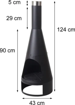 Gartenofen HWC-K90, Gartenkamin Terrassenkamin Terrassenofen, Schürhaken Feuerstelle 120x43cm Schwarz -Grünwelt Exporteren Garten-Winkel 14769561c49c53fec5e8aa6b2f260a4b