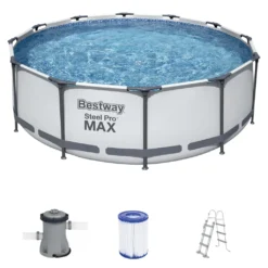 Bestway Steel Pro Max™ Frame Pool Komplett-Set, Rund, Mit Filterpumpe & Sicherheitsleiter 366 X 100 Cm, Schwimmbecken, Schwimmen, Pools 29 Bestway Steel Pro Max™ Frame Pool Komplett-Set, Rund, Mit Filterpumpe & Sicherheitsleiter 366 X 100 Cm, Schwimmbecken, Schwimmen, Pools -Grünwelt Exporteren Garten-Winkel 147d27cc389b9b634e268d152b7d32e8