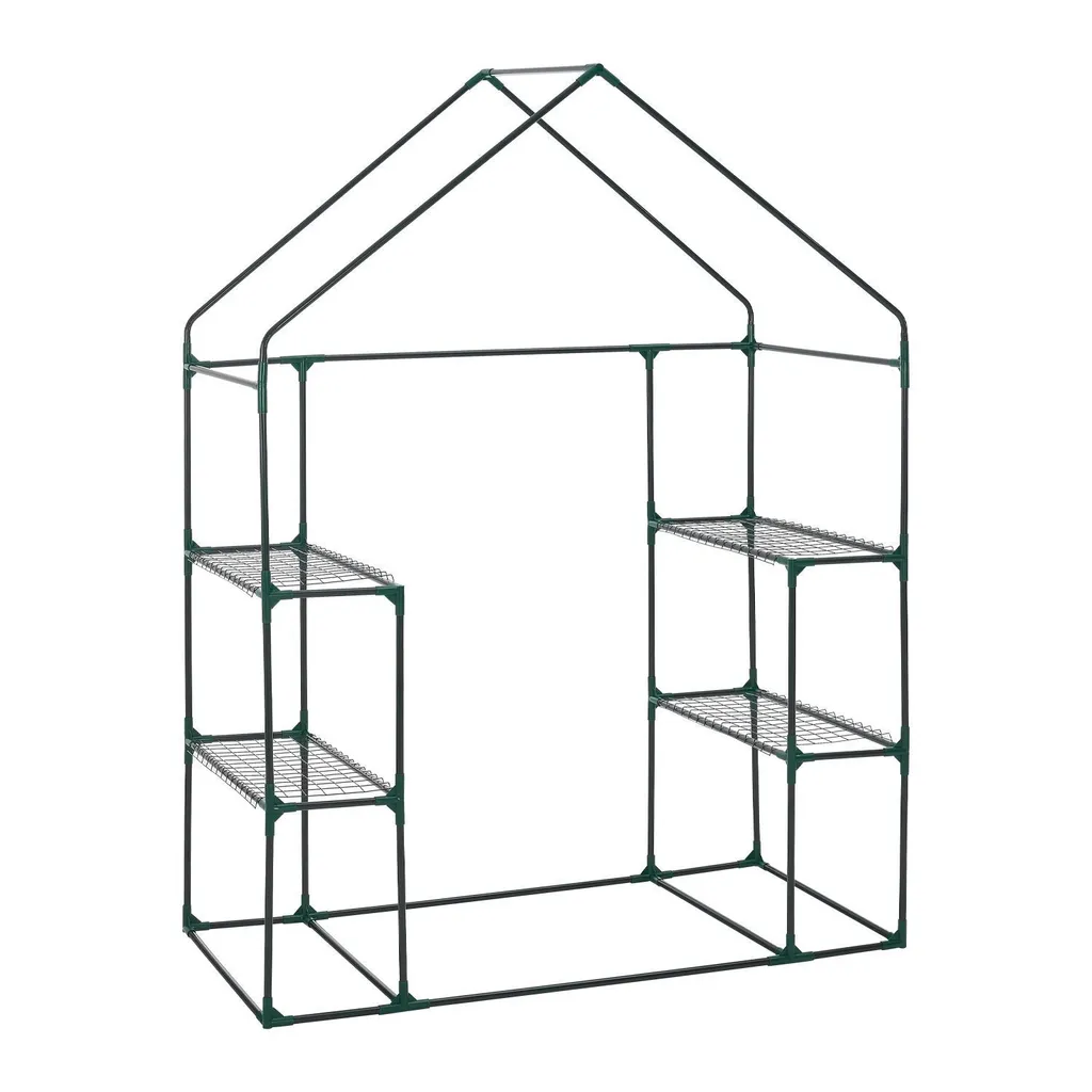 Juskys Foliengewächshaus 1 M² Aufrollbare Tür - Gewächshaus Für Tomaten - Stabiles Balkon Treibhaus Mit 4 Ebenen, Großem Eingang, PVC-Abdeckung 9 Juskys Foliengewächshaus 1 M² Aufrollbare Tür - Gewächshaus Für Tomaten - Stabiles Balkon Treibhaus Mit 4 Ebenen, Großem Eingang, PVC-Abdeckung – Bild 9