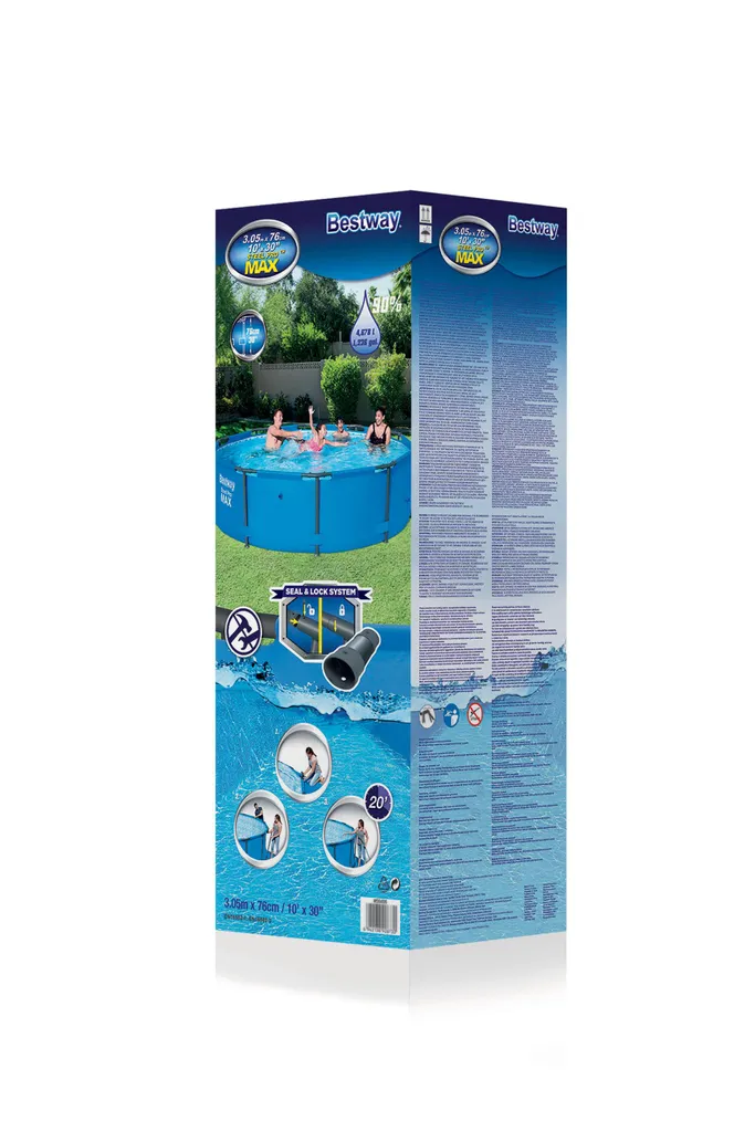 Bestway Frame Pool “Steel Pro™” 305x76 Cm - Rund - 4.678 L; 56406 13 Bestway Frame Pool “Steel Pro™” 305x76 Cm - Rund - 4.678 L; 56406 – Bild 13