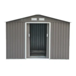 Outsunny Metall Gerätehaus Mit Fundament Geräteschuppen Gartenhaus Garten Schuppen 277 X 191 X 192 Cm -Grünwelt Exporteren Garten-Winkel 14e00792b9170e151faa5ecc9da251be