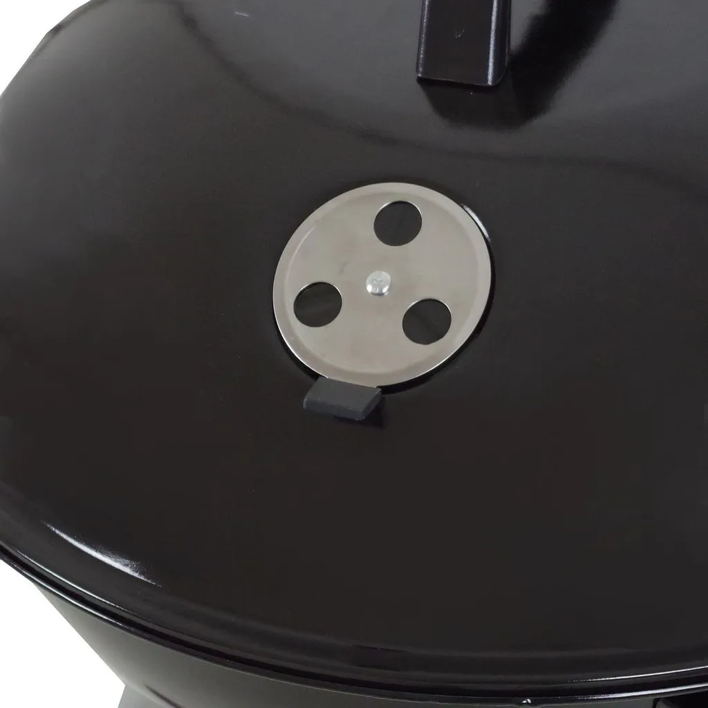 BBQ Collection Holzkohlegrill, Kugelgrill Rundgrill Ø 45 X 83 Cm Mit Deckel, Stabiler Standgrill Auf Rädern Mit Abnehmbarem Aschekasten & Ablagegitter, Schwarz 16 BBQ Collection Holzkohlegrill, Kugelgrill Rundgrill Ø 45 X 83 Cm Mit Deckel, Stabiler Standgrill Auf Rädern Mit Abnehmbarem Aschekasten & Ablagegitter, Schwarz – Bild 16