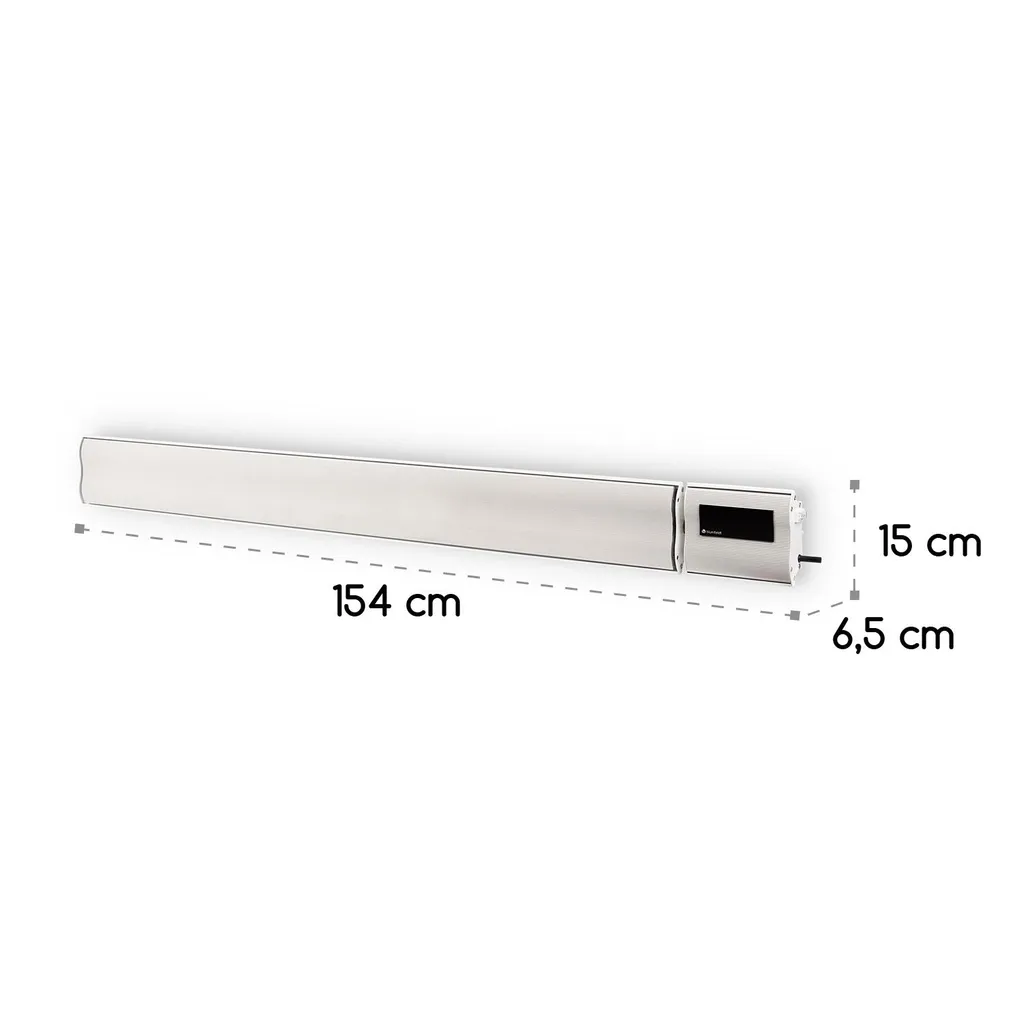 Blumfeldt Cosmic Beam Plus Terrassenheizstrahler Infrarot-Heizstrahler Elektroheizung , Dunkelstrahler , IR Comfort Heat , 2400 W , Thermostat: 5 - 45 °C , IP44 , Timer , Decken- Oder Wandinstallation , Fernbedienung , Aluminiumgehäuse , Weiß 9 Blumfeldt Cosmic Beam Plus Terrassenheizstrahler Infrarot-Heizstrahler Elektroheizung , Dunkelstrahler , IR Comfort Heat , 2400 W , Thermostat: 5 - 45 °C , IP44 , Timer , Decken- Oder Wandinstallation , Fernbedienung , Aluminiumgehäuse , Weiß – Bild 9