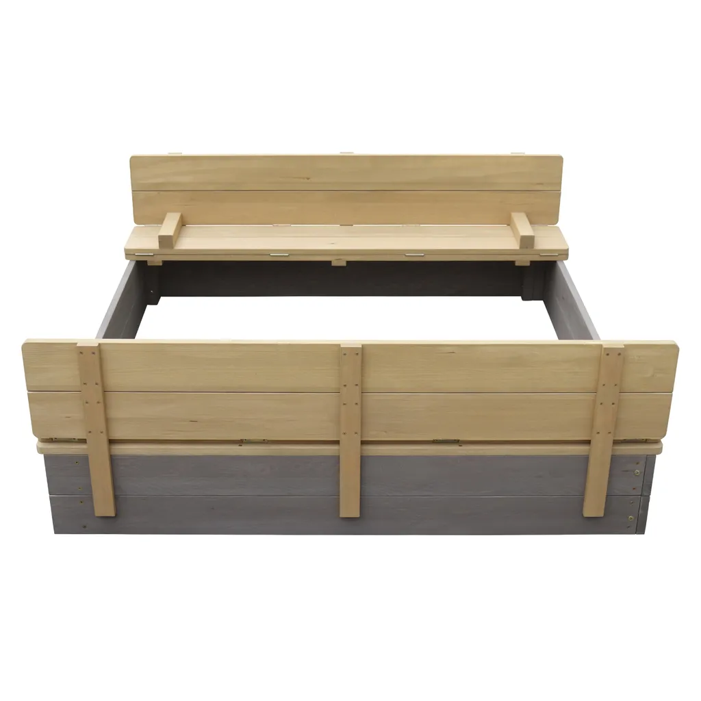 AXI Sandkasten Ella Aus Holz Mit Deckel XL | Sand Kasten Mit Sitzbank & Abdeckung Für Kinder In Grau & Braun | 120 X 120 Cm 3 AXI Sandkasten Ella Aus Holz Mit Deckel XL | Sand Kasten Mit Sitzbank & Abdeckung Für Kinder In Grau & Braun | 120 X 120 Cm – Bild 3