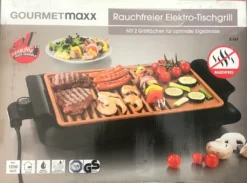 GOURMETmaxx Tischgrill Rauchfrei Beef Grill BBQ Tisch Elektro Balkon Garten Rauchfrei 220 °C Schwarz -Grünwelt Exporteren Garten-Winkel 166aa31431c721fbb15bf7df554c9b0b