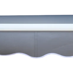 Outsunny Markise Gelenkarmmarkise Sonnenschutz 3,5x2,5m Mit Handkurbel Grau Alu+Polyester -Grünwelt Exporteren Garten-Winkel 1703298e5a356af49392cced4d40566f