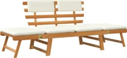 VidaXL Gartenbank 2-in-1 Mit Polstern 190 Cm Massivholz Akazie -Grünwelt Exporteren Garten-Winkel 186be832006a158f02d2babf5c58b9dd