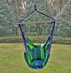 Garden Pleasure Hängesessel TOBAGO Blau/grün Hängesitz -Grünwelt Exporteren Garten-Winkel 1887b8edc46a04f733692725447c82f3