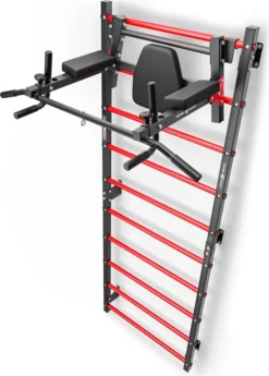 Marbo Sport Set MHU1 | Sprossenwand Zur Wandmontage 230 X 81 Cm MH-U204 + Multifunktionelle Klimmzugstange Für Die Wandmontage (2in1) MH-U205 -Grünwelt Exporteren Garten-Winkel 18baf9c7052cda1289b80819c2e063ad