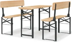 VidaXL 3-tlg. Biertisch-Set Klappbar Massivholz Tanne