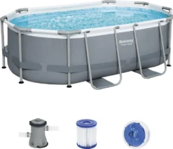 Bestway® Power Steel™ Frame Pool Set Mit Filterpumpe 305 X 200 X 84 Cm, Grau, Oval 33 Bestway® Power Steel™ Frame Pool Set Mit Filterpumpe 305 X 200 X 84 Cm, Grau, Oval -Grünwelt Exporteren Garten-Winkel 193c5d78180e2d91758c39f6bc39c1fb
