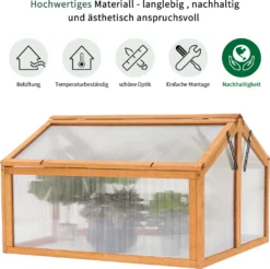 MCombo Frühbeet Gewächshaus Treibhaus 2 Dachfenster Holz Und Polycarbonat 0145 -Grünwelt Exporteren Garten-Winkel 19bfe71efc59e8fc237b8feda8026c23