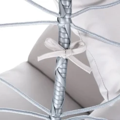 Juskys Hängesessel Aria Mit Kissen - Höhenverstellbar & Faltbar - Polyrattan Hängeschaukel Outdoor & Indoor - Korbhängesessel Silber Bis 130kg -Grünwelt Exporteren Garten-Winkel 19c3159a58d48a1fb8bdbbf4d3317720