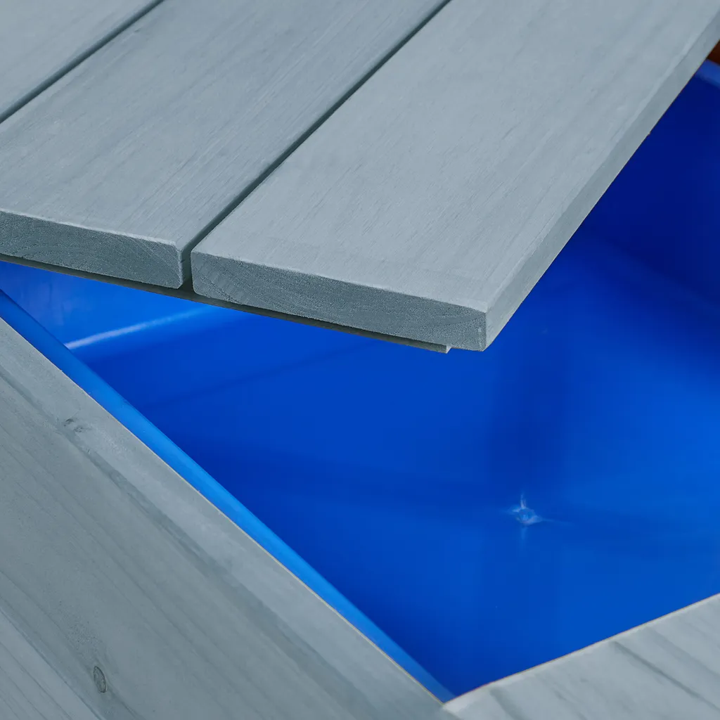 Relaxdays Sandkasten Mit Matschküche In Grau 7 Relaxdays Sandkasten Mit Matschküche In Grau – Bild 7