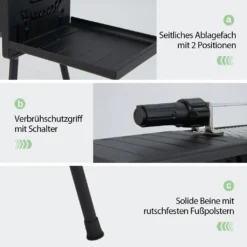 COSTWAY Tragbarer Holzkohlegrill Mit Elektrischer Bratgabel, Leichte Outdoor-Grill, Abnehmbaren Beinen, Campinggrill Für BBQ, Camping, Picknick, Party, Garten, Grillfläche: Ca. 46 X 20 Cm -Grünwelt Exporteren Garten-Winkel 19ffc0499b4d4fd3e45a0049c5aa4e42