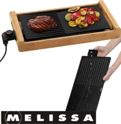 Melissa 16300021 Rauchfreier Bambus Teppanyaki-Grill Teppan Yaki Elektro Grill Kombinierte Teppanyaki- Und Grillplatte 1800 Watt -Grünwelt Exporteren Garten-Winkel 1a486d43b0ba4e4605c3c3bdee365b53