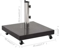 VidaXL Sonnenschirmständer Granit 30 Kg Quadrat Schwarz -Grünwelt Exporteren Garten-Winkel 1a4cd51cc186ed63d3867058f14d0e98