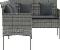 VidaXL Sofa In L-Form Mit Kissen Poly Rattan Grau 10 VidaXL Sofa In L-Form Mit Kissen Poly Rattan Grau -Grünwelt Exporteren Garten-Winkel 1a5c12b0ba1353c28f587f3f24fe450c