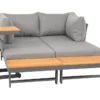 Acamp Loungegruppe Shadow 3tlg. Grau Mit Tisch 70 X 40 X 40 Cm