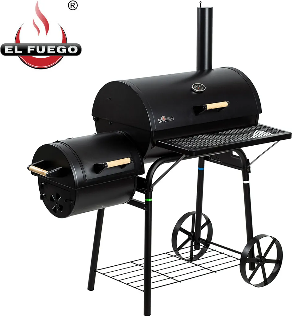 El Fuego Smoker Grill / Holzkohlegrill Dakota Grillfläche 66x41cm 6 El Fuego Smoker Grill / Holzkohlegrill Dakota Grillfläche 66x41cm – Bild 6