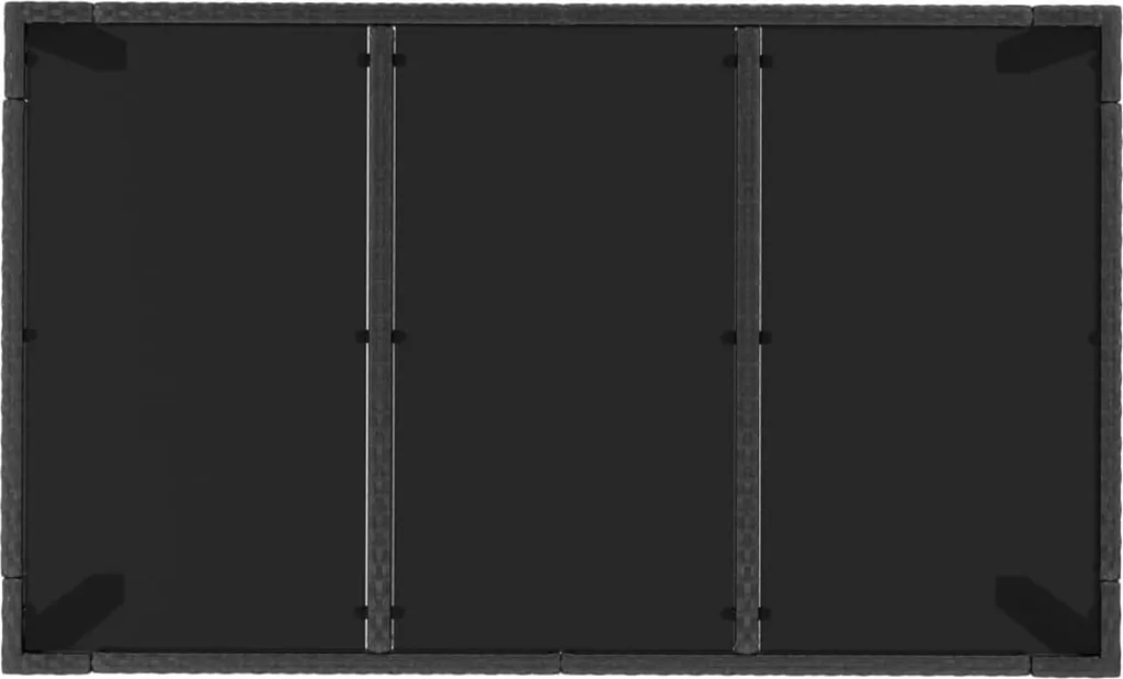 VIDAXL Gartentisch Mit Glasplatte Schwarz 150x90x75 Cm Poly Rattan 5 VIDAXL Gartentisch Mit Glasplatte Schwarz 150x90x75 Cm Poly Rattan – Bild 5