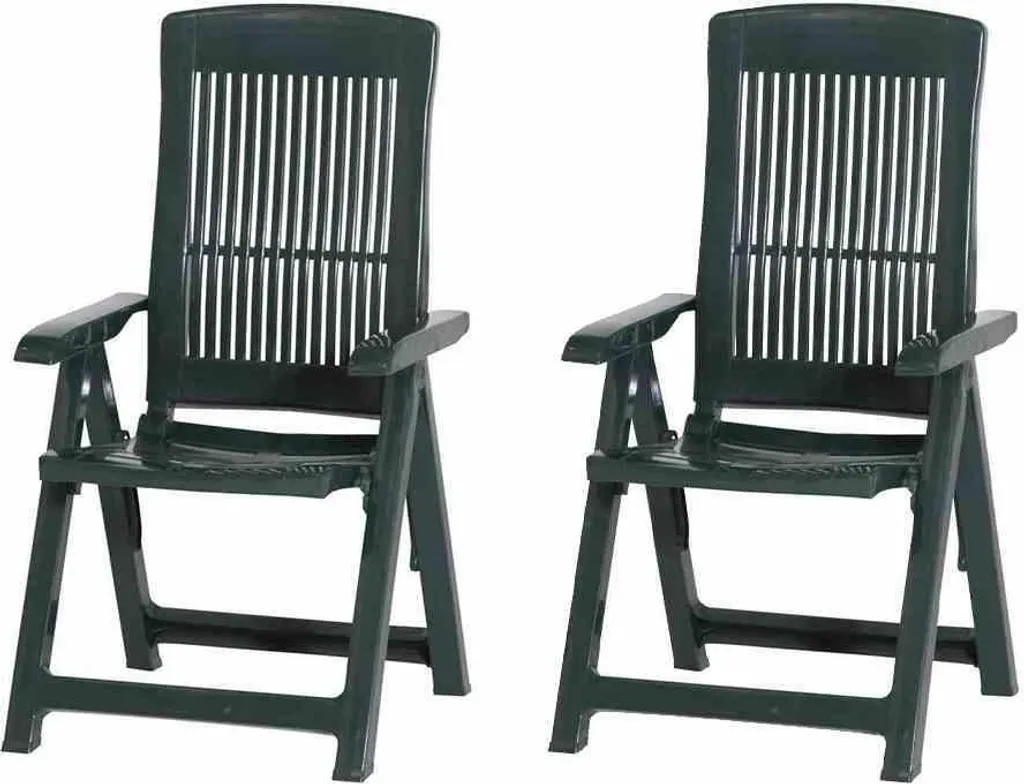 PROGARDEN Tampa SET 2x Klappsessel Grün Kunststoff M73529 5 PROGARDEN Tampa SET 2x Klappsessel Grün Kunststoff M73529 – Bild 5
