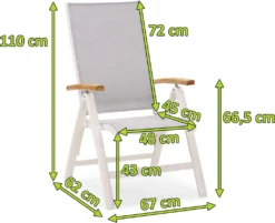 Best Alu-Klappsessel Cavalese H 110 X B 62 X T 67 Cm, Sitztiefe 48 Cm, Mehrfach Verstellbar, Armlehne Aus Teakholz, Farbe Weiß -Grünwelt Exporteren Garten-Winkel 1bc4c1dba0b78c49d4cc2579c6c93363