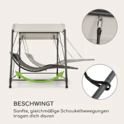 Blumfeldt Palermo - Doppel-Schaukel-Liege, Gartenliege, Stahlrahmen, Sonnendach: 200 X 144 Cm (BxT), Liegefläche: 130 X 207 Cm (BxT), Einfacher Aufbau, 2 Höhenverstellbare Kopfkissen, Grau 12 Blumfeldt Palermo - Doppel-Schaukel-Liege, Gartenliege, Stahlrahmen, Sonnendach: 200 X 144 Cm (BxT), Liegefläche: 130 X 207 Cm (BxT), Einfacher Aufbau, 2 Höhenverstellbare Kopfkissen, Grau -Grünwelt Exporteren Garten-Winkel 1c7e3f37ed9f89a52ac04c4ee7656157