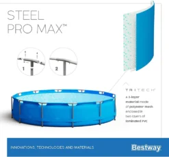 Bestway Pool Steel PRO Frame CM. 366X76 FUORITERRA, Farbe -Grünwelt Exporteren Garten-Winkel 1d8c1cf5df710e3485334b3b00a67d86