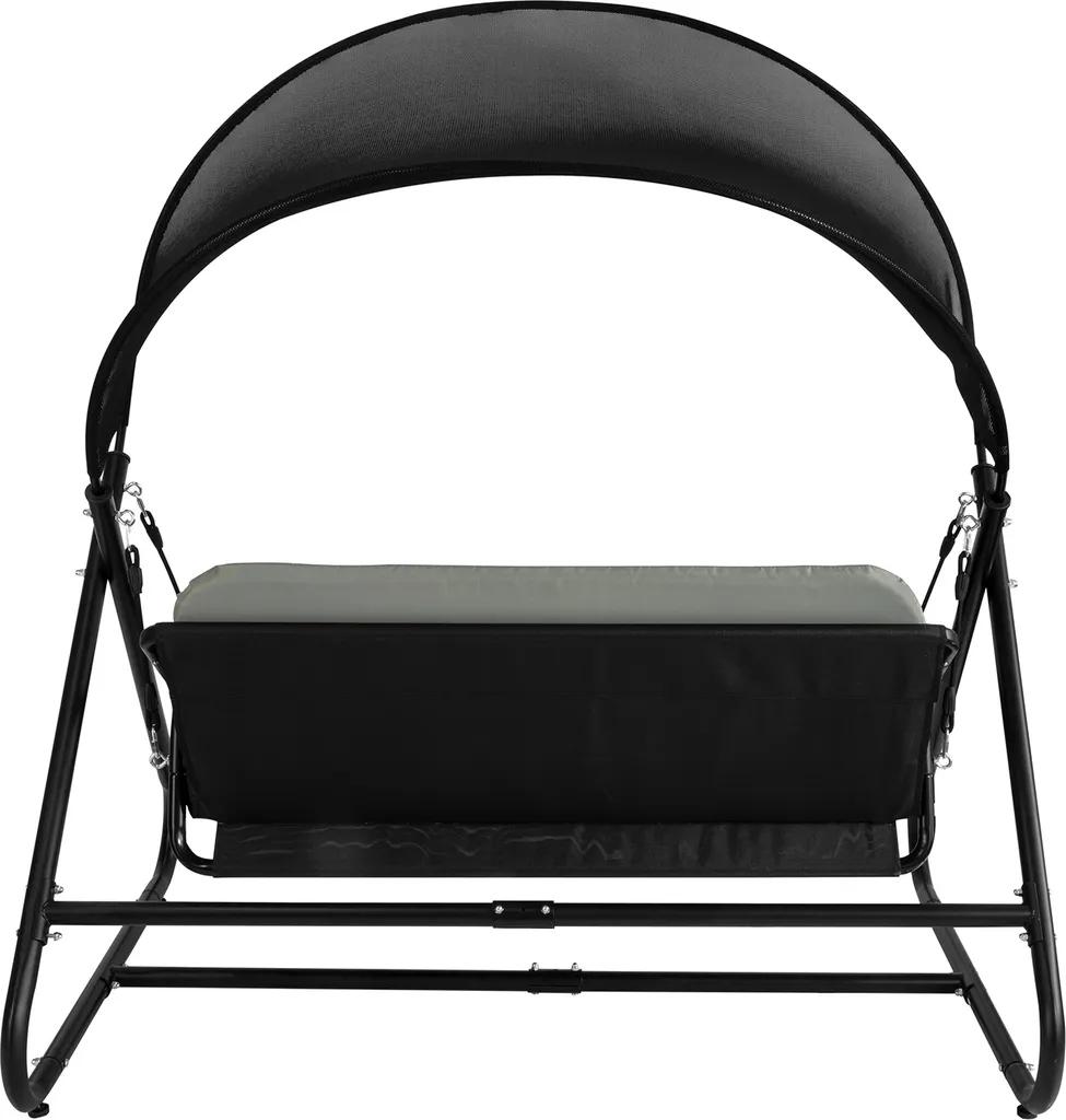 SoBuy OGS58-HG Hollywoodschaukel Schaukelstuhl Gartenschaukel Schwingbank Gartenbank Mit Sonnendach Grau Belastbarkeit 300 Kg BHT Ca: 164x184x152cm 3 SoBuy OGS58-HG Hollywoodschaukel Schaukelstuhl Gartenschaukel Schwingbank Gartenbank Mit Sonnendach Grau Belastbarkeit 300 Kg BHT Ca: 164x184x152cm – Bild 3