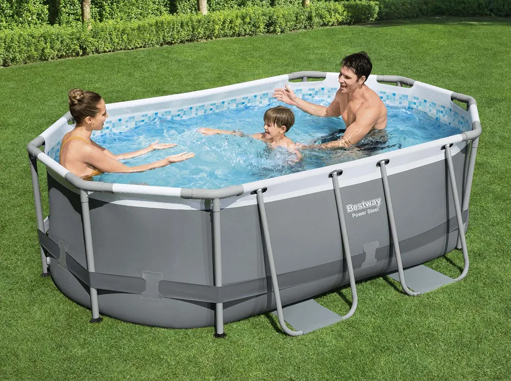 Bestway 5614A Power Steel Ovaler Oberirdischer Pool 305x200x84cmHöhe (cm): 84, Breite (cm): 305, Zusammensetzung: PVC, Länge (cm): 200, Gestalten: Oval, Maße: 3 - 3,99 M, Filterpumpe: 58381 2 Bestway 5614A Power Steel Ovaler Oberirdischer Pool 305x200x84cmHöhe (cm): 84, Breite (cm): 305, Zusammensetzung: PVC, Länge (cm): 200, Gestalten: Oval, Maße: 3 - 3,99 M, Filterpumpe: 58381 – Bild 2