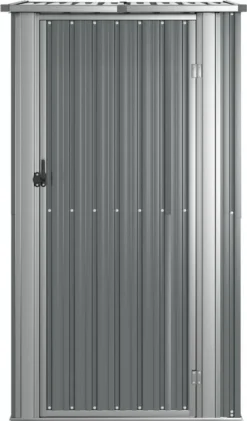VidaXL Geräteschuppen Grau 118,5x97x209,5 Cm Verzinkter Stahl -Grünwelt Exporteren Garten-Winkel 2066467b56466aacf5fc18037add28c9