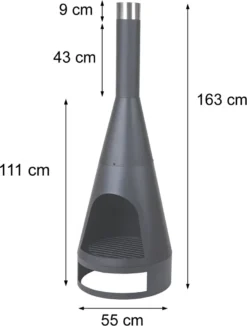 Gartenofen HWC-K90, Gartenkamin Terrassenkamin Terrassenofen, Schürhaken Feuerstelle 160x55cm Schwarz -Grünwelt Exporteren Garten-Winkel 207fad6f1256641a4bd9d1f0f81e242c
