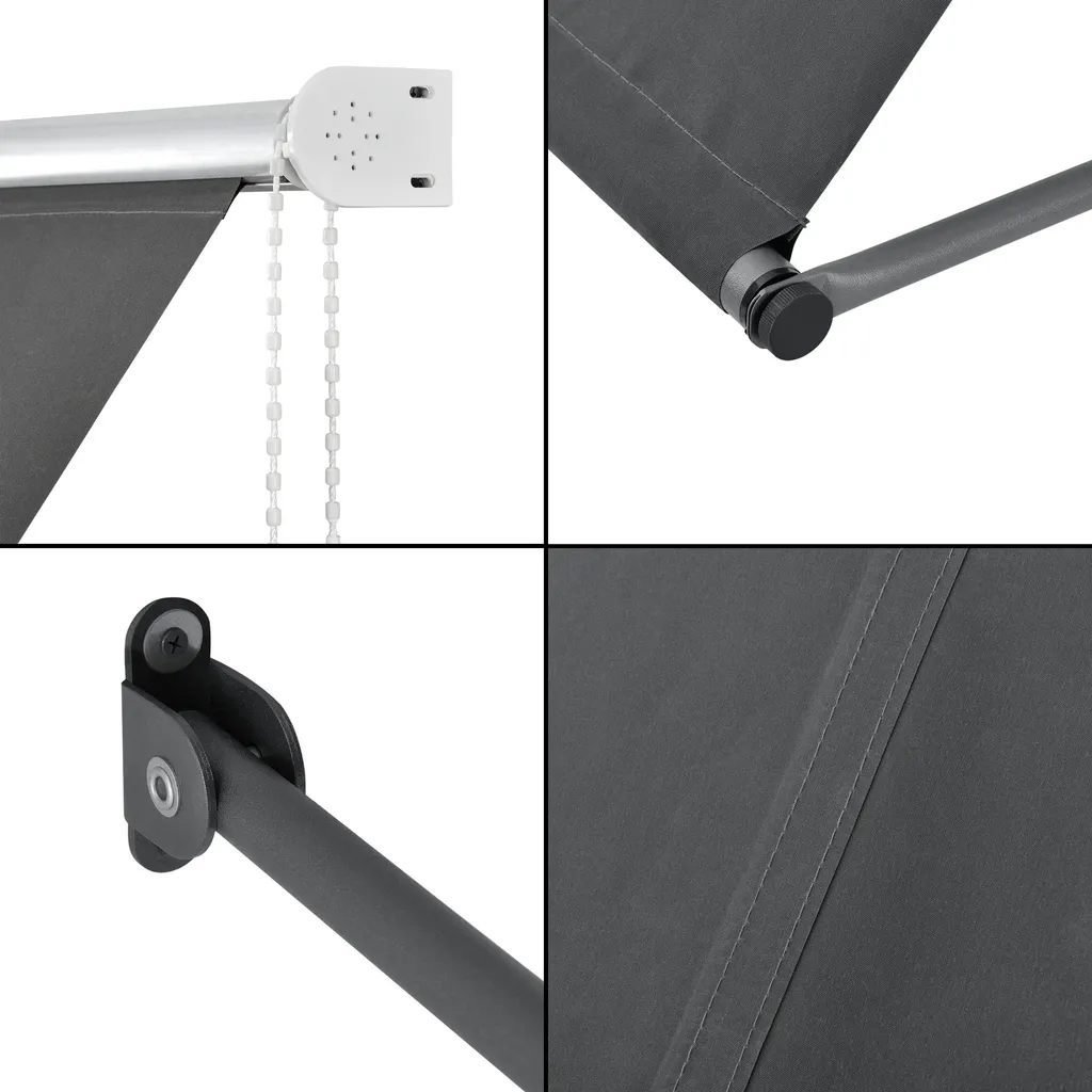 Standmarkise HLO-PX21 Mit Seitenzugkette Grau 150 X 120 Cm 6 Standmarkise HLO-PX21 Mit Seitenzugkette Grau 150 X 120 Cm – Bild 6