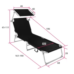 Tectake Gartenliege 4-stufig - Schwarz -Grünwelt Exporteren Garten-Winkel 21f2b17f61df1e4ba562a4982319fad6
