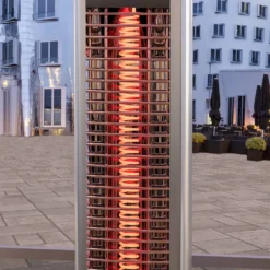 LUCIO | Stand Heizstrahler | Edelstahl | 2000W | 3 Heizstufen | H: 148 Cm | Infrarot Wärmestrahler, Infrarotstrahler -Grünwelt Exporteren Garten-Winkel 21f7212df81a33f47c00e2db6aa874b2