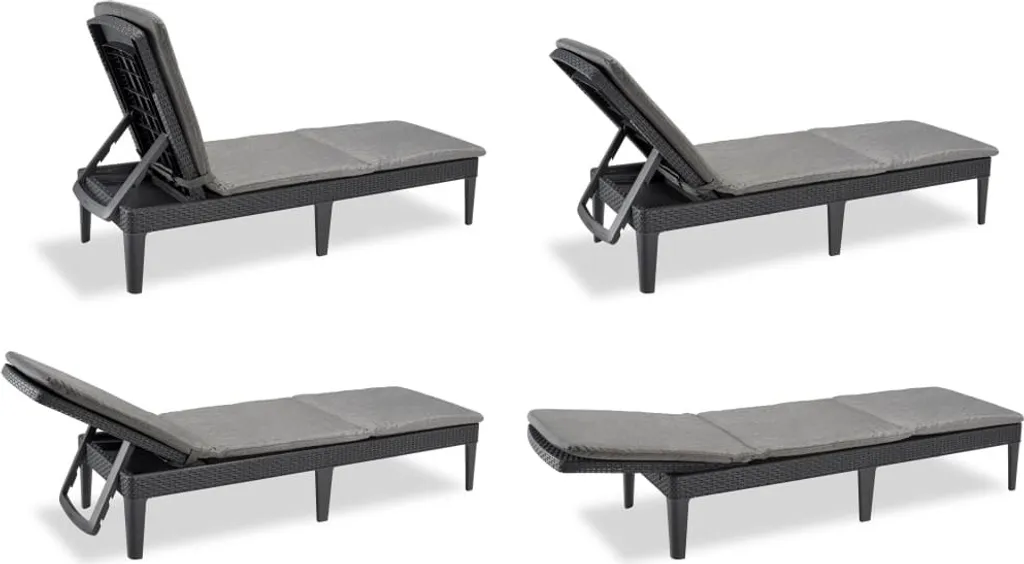 Allibert Sunlounger Liege Jaipur Inkl. Auflage, Farbe Graphit/Grau 12 Allibert Sunlounger Liege Jaipur Inkl. Auflage, Farbe Graphit/Grau – Bild 12