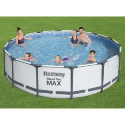 Bestway Steel Pro Max™ Frame Pool Komplett-Set, Rund, 427x107cm, 56950 -Grünwelt Exporteren Garten-Winkel 225b89361617951987e888d138d759a1