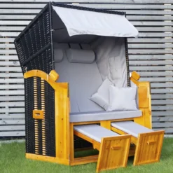 Strandkorb Ostsee XXL Hoberg Volllieger Gartenliege 2-Sitzer Fichte Verstellbar -Grünwelt Exporteren Garten-Winkel 22ba701a489f916096973c86c3373288