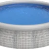 Avenli Prompt Set Ø 396 X 84 Cm Quick Up Pool, Aufstellpool Ohne Pumpe, Graue Rattanoptik