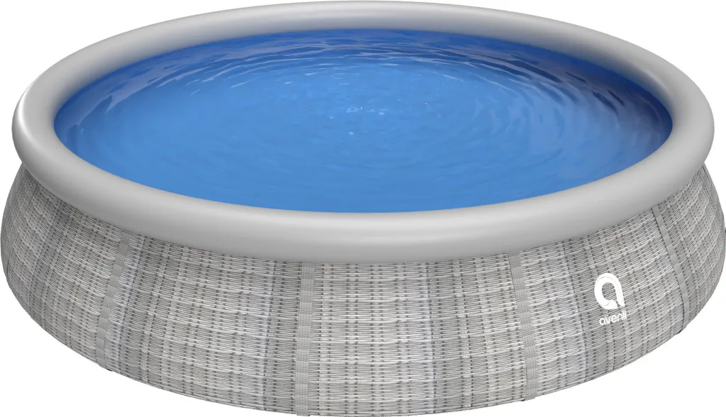 Avenli Prompt Set Ø 396 X 84 Cm Quick Up Pool, Aufstellpool Ohne Pumpe, Graue Rattanoptik 1 Avenli Prompt Set Ø 396 X 84 Cm Quick Up Pool, Aufstellpool Ohne Pumpe, Graue Rattanoptik